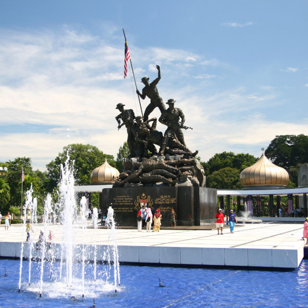 Tugu Negara, the National Monument of Malaysia, and the Asean sculpture